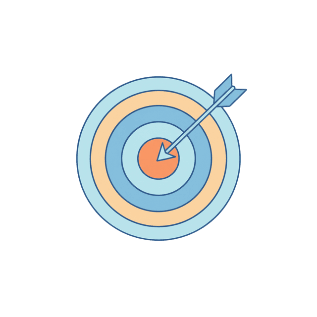 ターゲットを狙い撃ちするイラスト