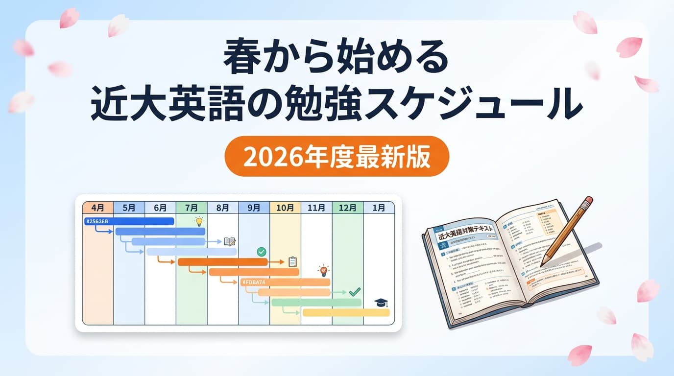 春から始める近大英語の勉強スケジュール【2026年度最新版】